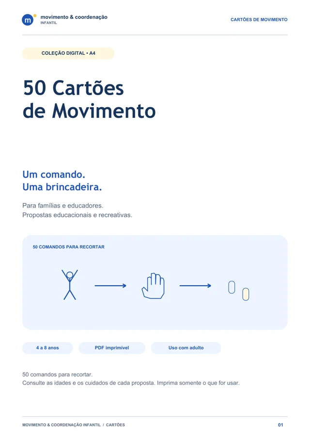 Capa real: 50 Cartões de Movimento