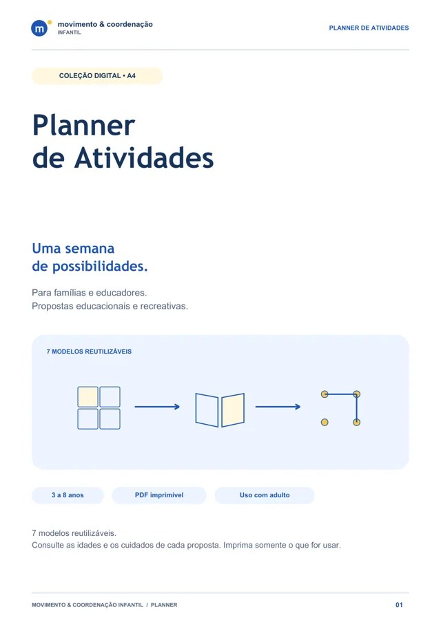 Capa real: Planner de Atividades